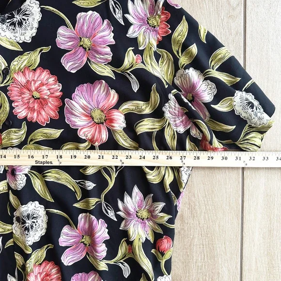 VTG 90s Polo Ralph Lauren Clayton Button Up Floral Hawaiian Shirt XXL Resortwear - Picture 5 of 6